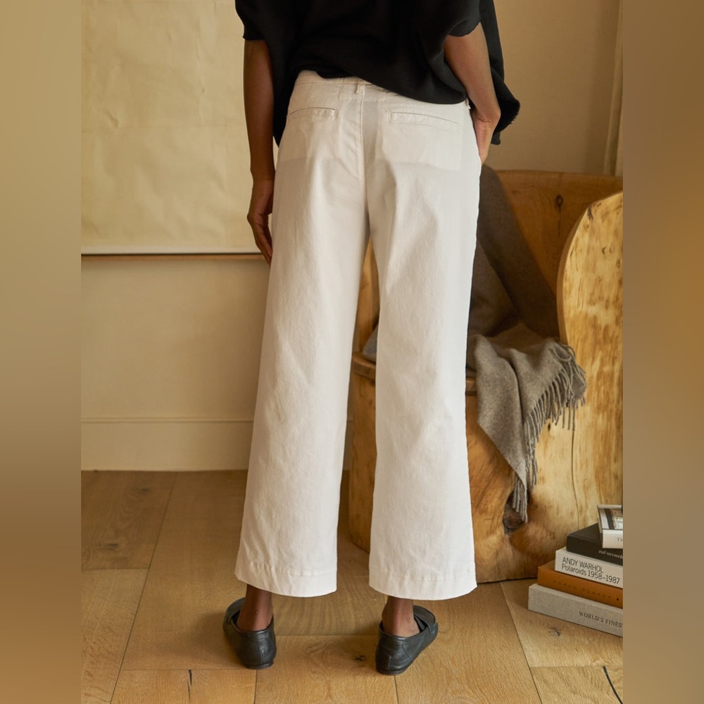 Frank & Eileen WESTPORT The Italian Wide-Leg Chino Size 12 - Picture 2 of 8